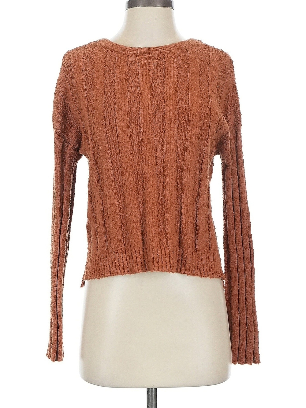 Rip Curl Textured Crew Sweater in Burnt Orange